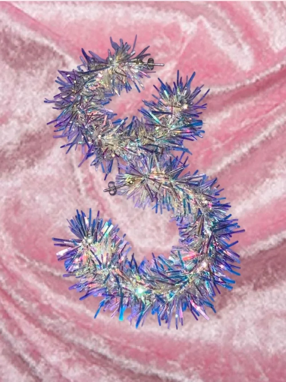 Colorful Tinsel Hoops